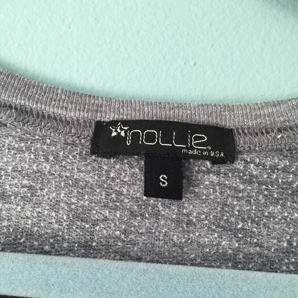 Grey Nollie Long Sleeve Crop Top - Picture 4 of 6